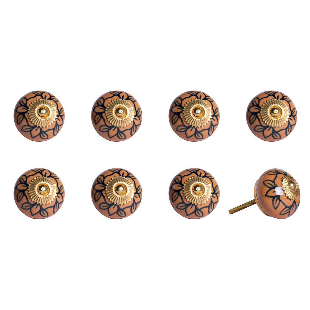 1.5" X 1.5" X 1.5" Floral Knobs (8-Pack)