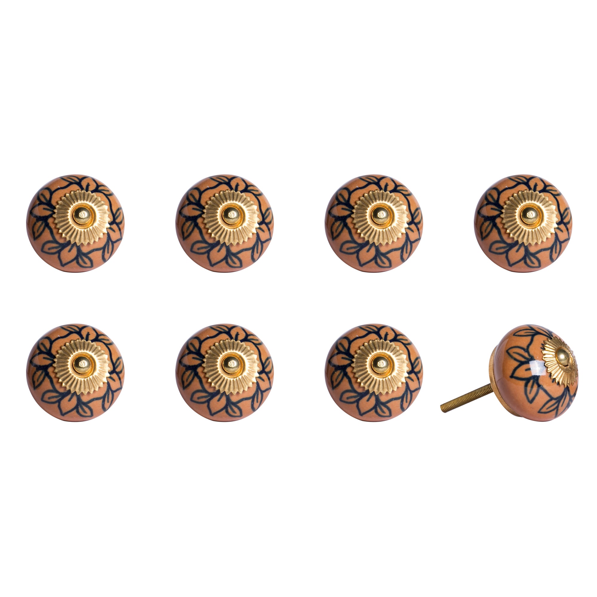 1.5" X 1.5" X 1.5" Floral Knobs (8-Pack)
