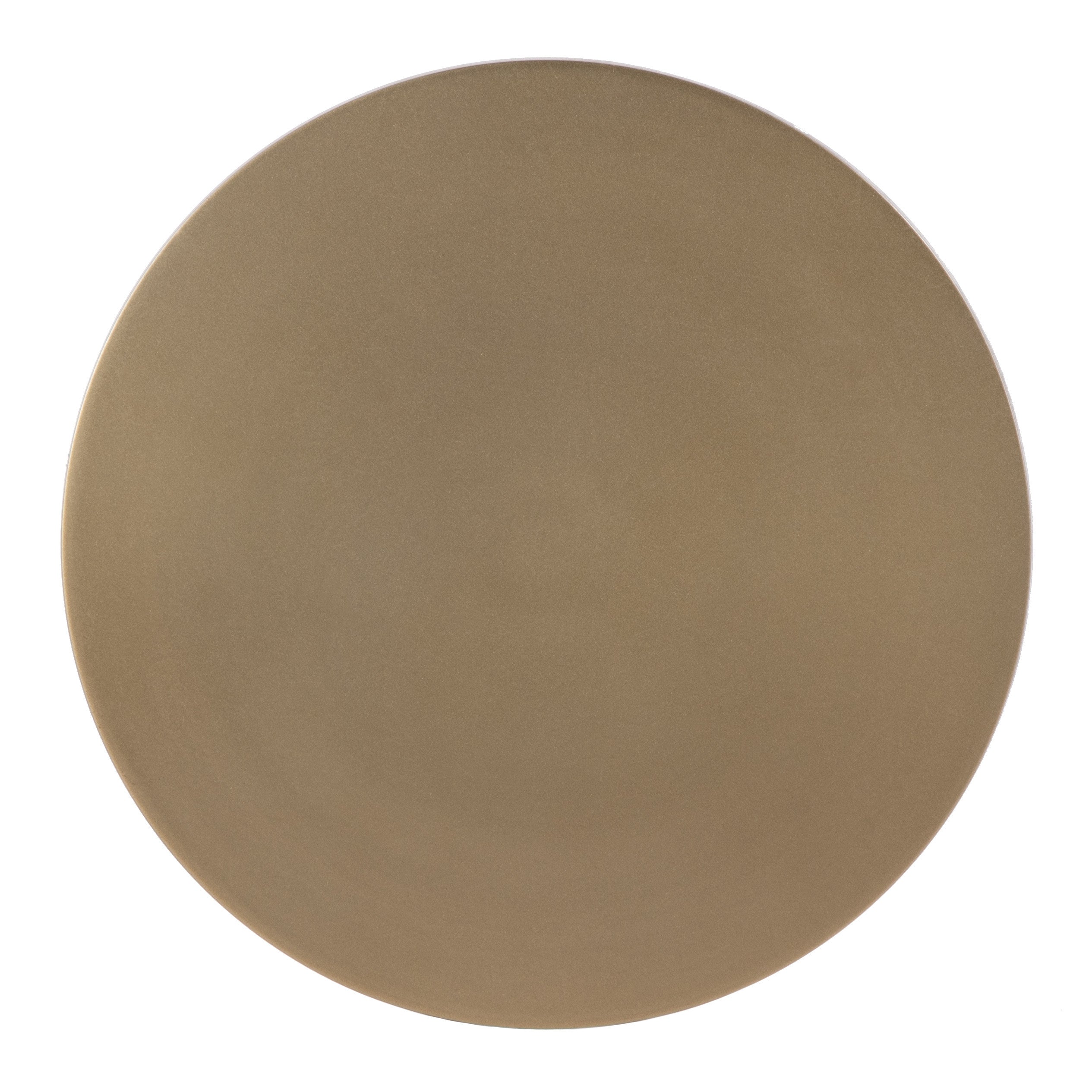 22" Gold Distressed Aluminum Round Pedestal End Table